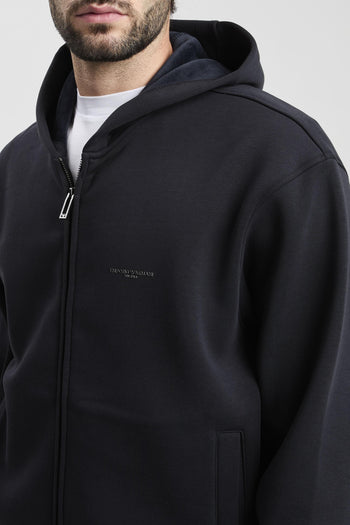 Felpa con zip e cappuccio in jersey accoppiato misto lyocell ASV - 3
