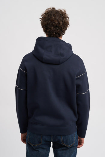 Felpa con cappuccio in double jersey con logo effetto 3D - 4