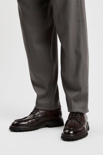 Pantalone in twill stretch di lana vergine - 4