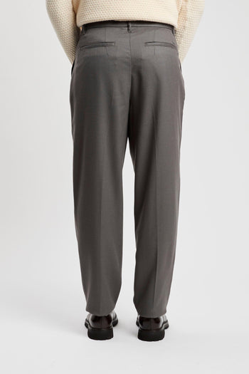 Pantalone in twill stretch di lana vergine - 5