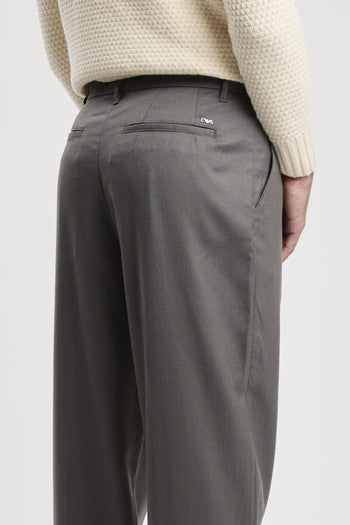 Pantalone in twill stretch di lana vergine - 6