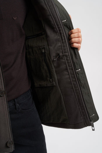 Blouson con cappuccio in panno di lana - 6