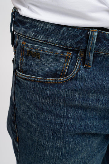 Jeans J75 slim fit in denim stretch delavé - 6