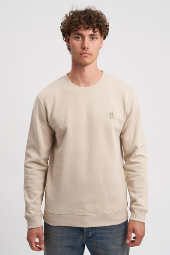 Felpa girocollo con logo ricamato - 3