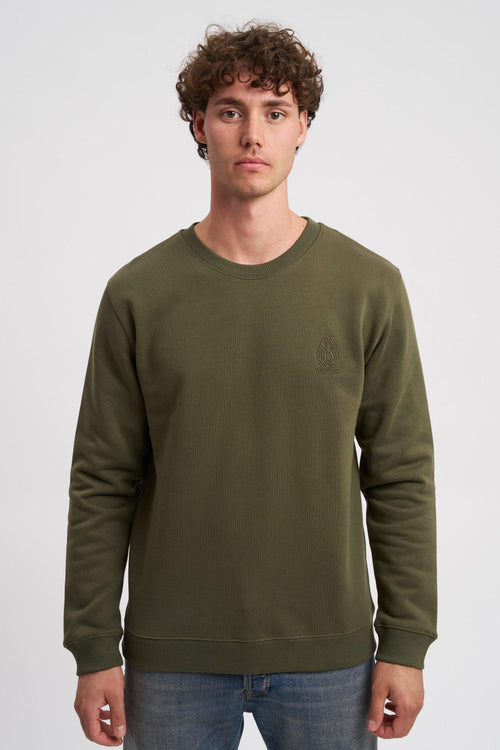 Felpa in cotone con logo