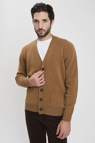 Cardigan in lana d'agnello
