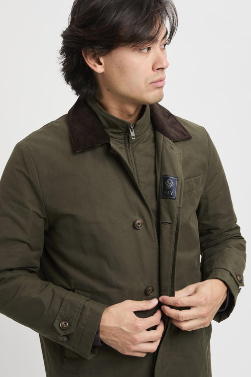 Morning Raincoat Corto in Faille di Cotone e Nylon