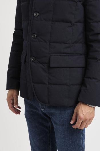 Piumino Corto Double Front in Canvas Mélange - 6