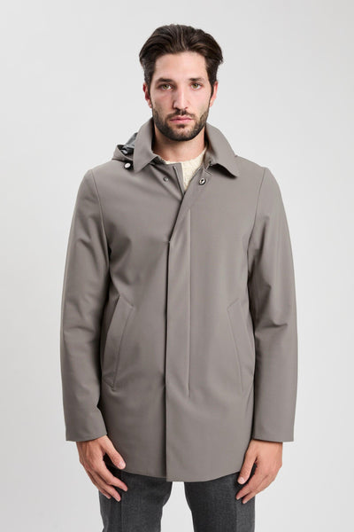 Impermeabile con cappuccio removibile