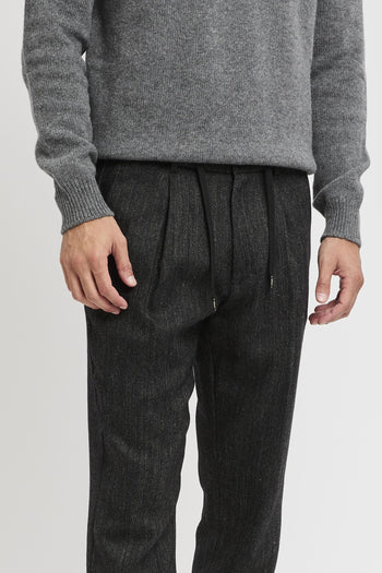 Pantalone in Herringbone Wool Flannel - 3