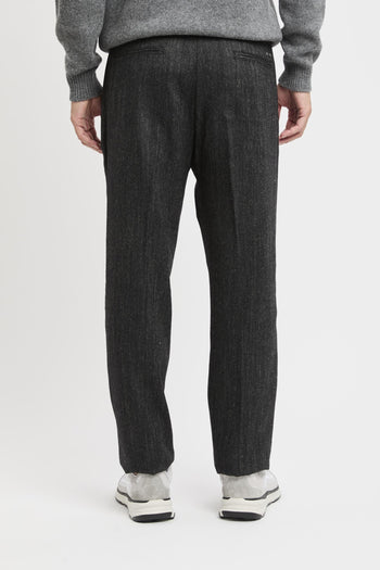 Pantalone in Herringbone Wool Flannel - 6