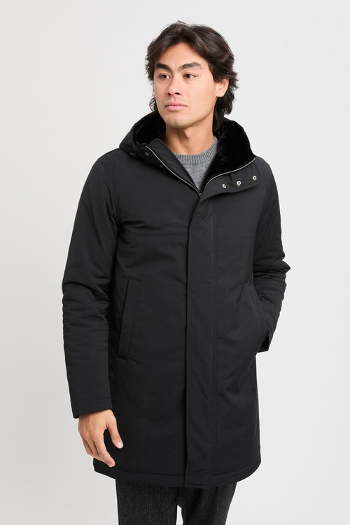 Parka lungo in Keystone e Light Faux Fur