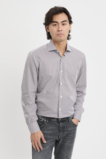 Camicia rigata in cotone - 4