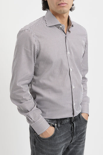 Camicia rigata in cotone - 5