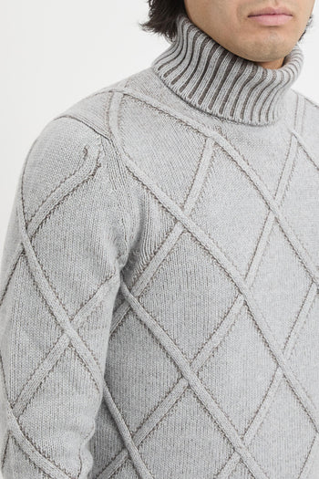 Dolcevita jacquard a rombi - 4