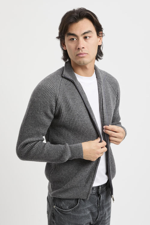 Maglia aperta con zip