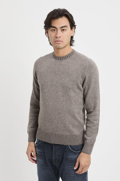 Maglia girocollo in misto lana e cashmere
