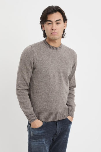 Maglia girocollo in misto lana e cashmere - 2