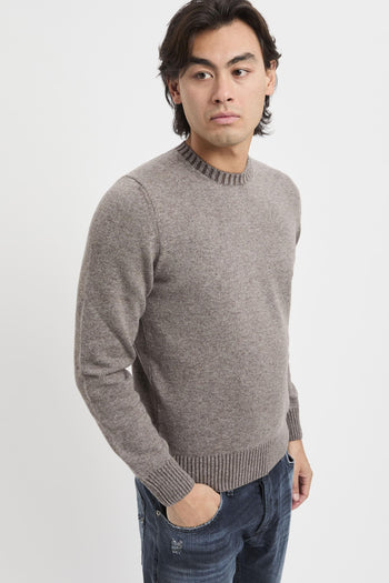 Maglia girocollo in misto lana e cashmere - 3