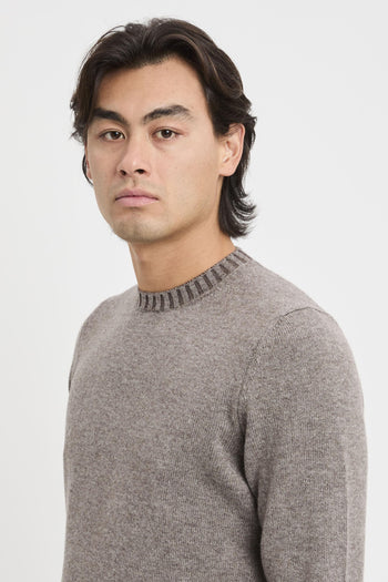 Maglia girocollo in misto lana e cashmere - 4