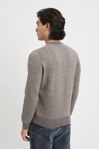 Maglia girocollo in misto lana e cashmere - 5