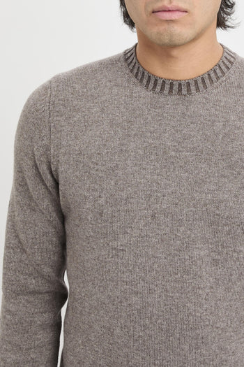 Maglia girocollo in misto lana e cashmere - 7