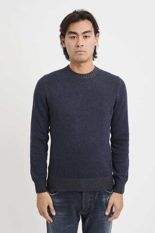 Maglia girocollo in misto lana e cashmere