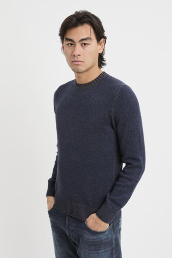 Maglia girocollo in misto lana e cashmere - 2