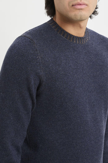 Maglia girocollo in misto lana e cashmere - 7