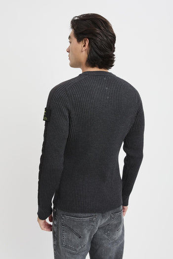 Maglia girocollo in lana e nylon - 4