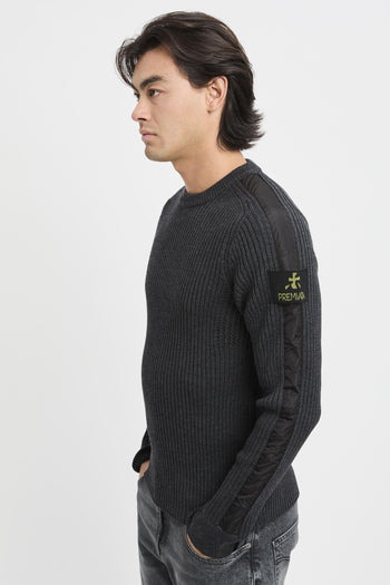 Maglia girocollo in lana e nylon - 5