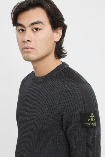 Maglia girocollo in lana e nylon - 6