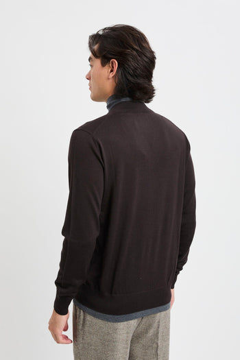 Maglia dolcevita con scollo a V - 4