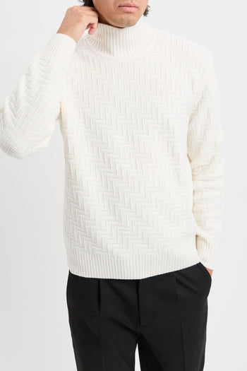 Maglia lupetto punto diagonale - 3