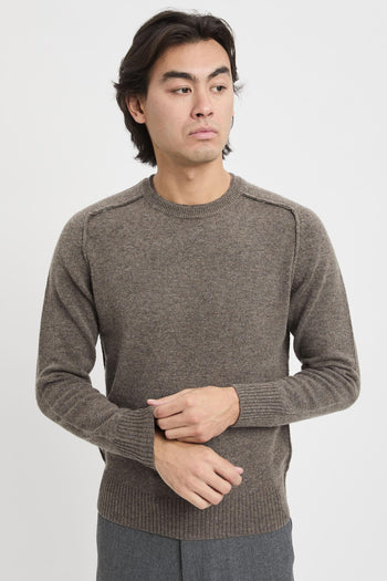 Maglia girocollo con cucitura a rilievo - 3