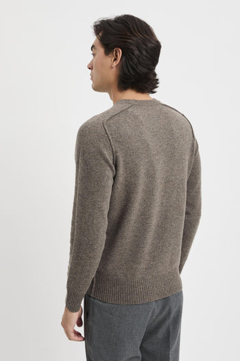 Maglia girocollo con cucitura a rilievo - 5