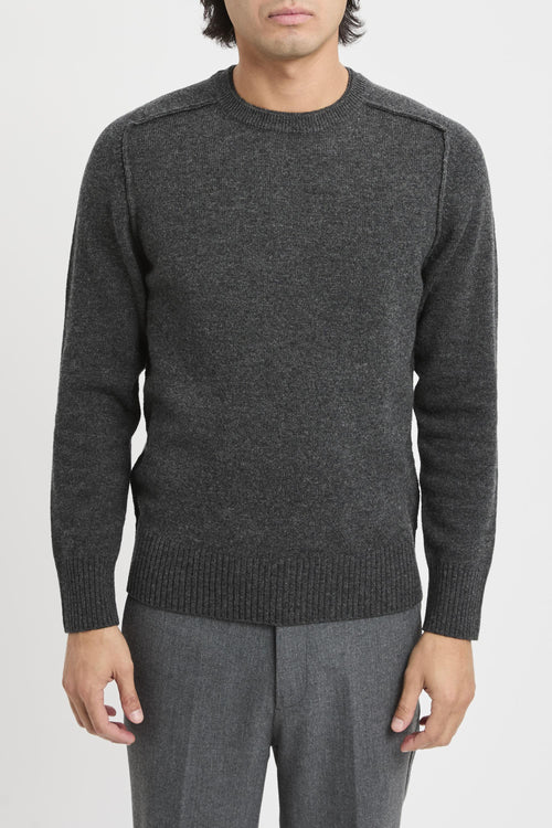 Maglia girocollo con cucitura a rilievo