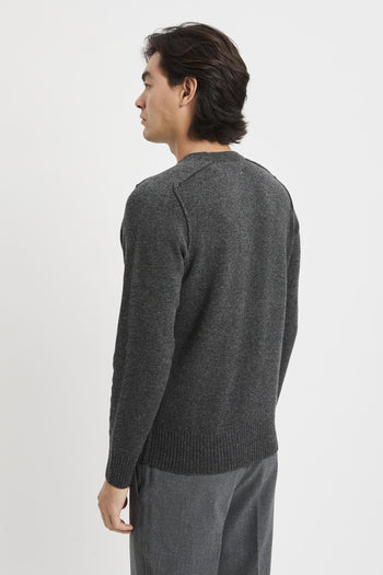 Maglia girocollo con cucitura a rilievo - 5