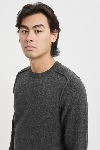 Maglia girocollo con cucitura a rilievo - 6