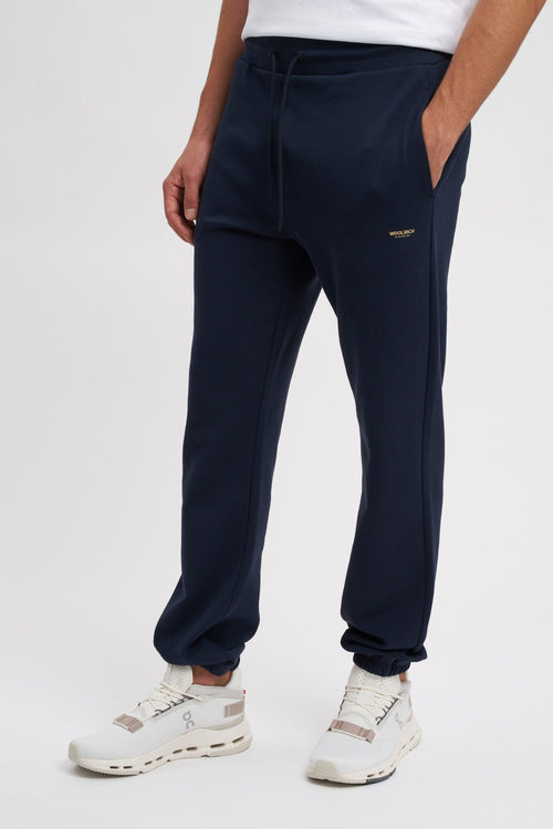 Pantaloni in misto cotone interlock