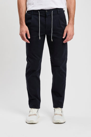 Pantalone con pince in cotone stretch - 2