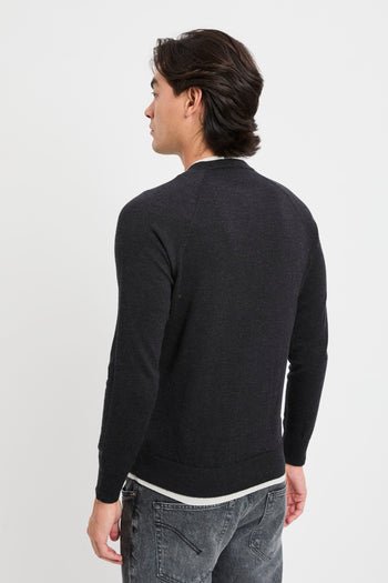 Maglia girocollo con profili a contrasto - 6