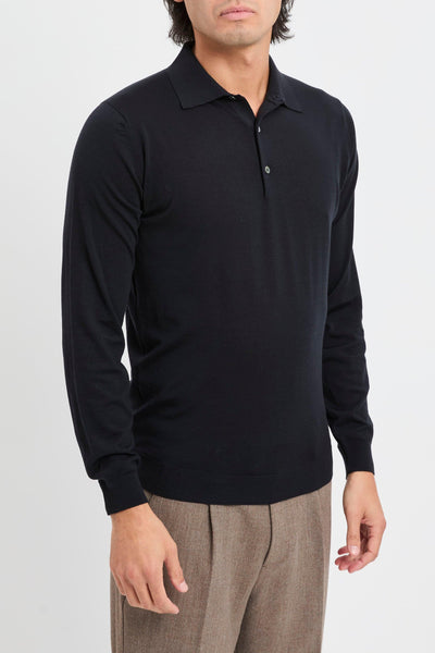 Maglia a polo in 180s Merino