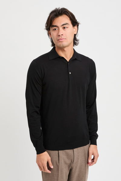 Maglia a polo in 180s Merino