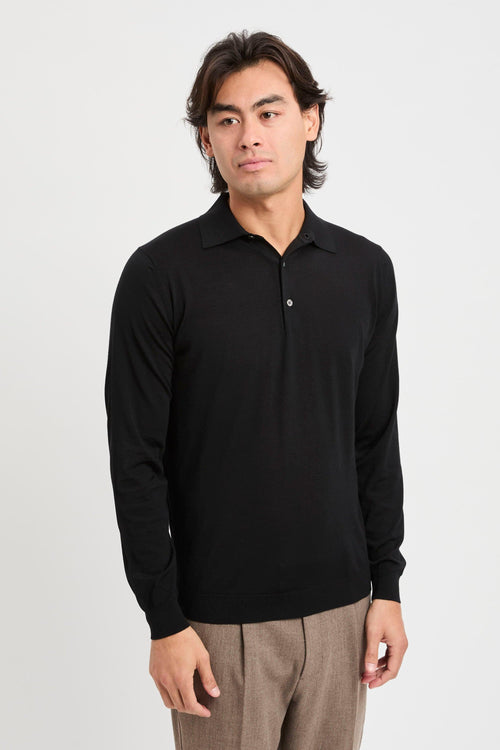 Maglia a polo in 180s Merino