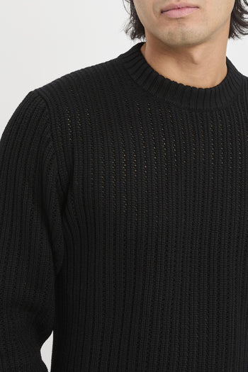 Girocollo traforato a coste - 4