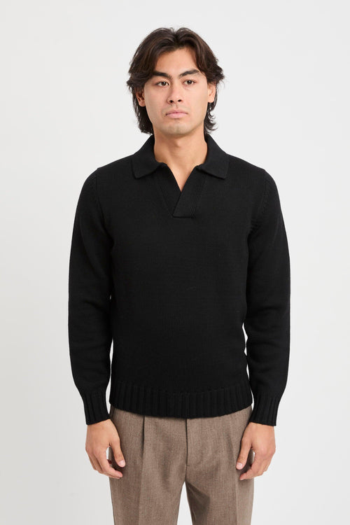 Polo in maglia in lana vergine