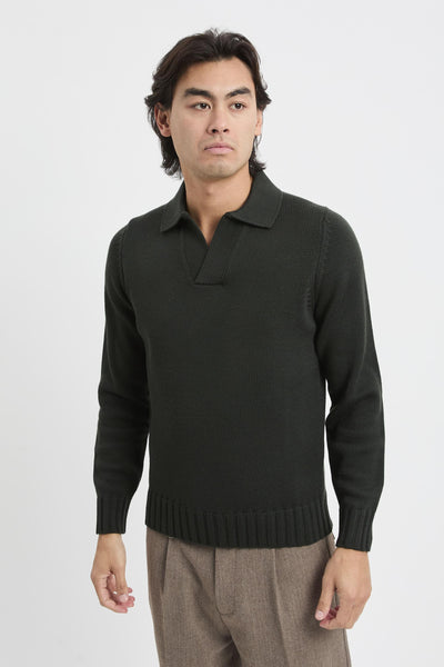 Polo in maglia in lana vergine