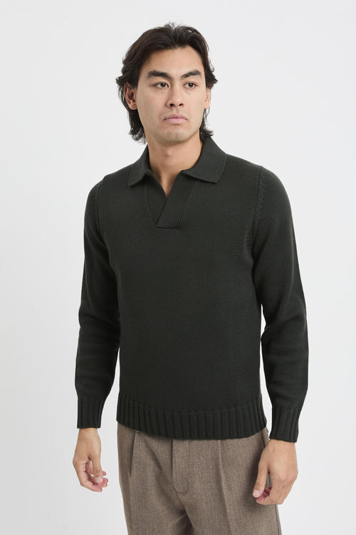 Polo in maglia in lana vergine