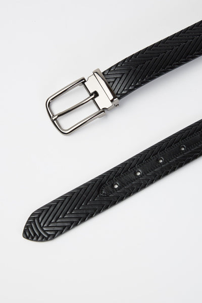 Cintura in pelle stampa intreccio
